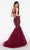 Alyce Paris - 60231 Beaded Tulle Trumpet Gown in Black and Purple