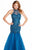 Alyce Paris - 60232 Embellished High Halter Trumpet Gown In Blue