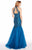 Alyce Paris - 60232 Embellished High Halter Trumpet Gown In Blue