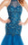 Alyce Paris - 60232 Embellished High Halter Trumpet Gown In Blue