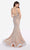 Alyce Paris - 60233 Beaded Plunging Fitted Evening Gown in Silver