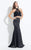 Rachel Allan  - 6023 Beaded High Neck Two Piece Gown in Black
