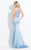 Rachel Allan  - 6023 Beaded High Neck Two Piece Gown in Blue