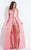 Rachel Allan  - 6024 Illusion Halter Romper in Pink