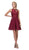 Eureka Fashion - 6025 Lace Halter Chiffon A-line Dress in Red