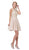 Eureka Fashion - 6025 Lace Halter Chiffon A-line Dress in Neutral