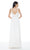 Alyce Paris - 60254 Plunging Beaded A-Line Gown with Slit in White