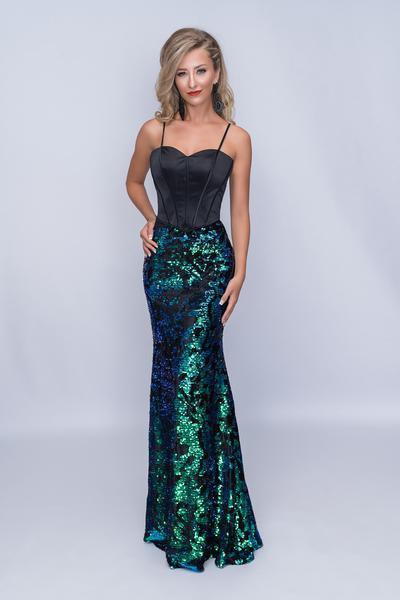 Nina Canacci - 6506 Sequined Sweetheart Trumpet Dress With Train