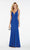 Alyce Paris - 60280 Plunging Illusion V Neck Sleeveless Mermaid Gown In Blue