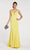 Alyce Paris - 60280 Plunging Illusion V Neck Sleeveless Mermaid Gown In Yellow