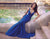 Alyce Paris - 60280 Plunging Illusion V Neck Sleeveless Mermaid Gown In Blue