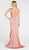 Alyce Paris - 60281 Sleeveless V Neck Fitted Stretch Crepe Trumpet Dress In Pink