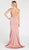 Alyce Paris - 60281 Deep Halter V-neck Stretch Crepe Trumpet Dress In Pink