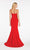 Alyce Paris - 60293 Classy Long Sleeveless Jersey Mermaid Gown In Red