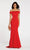 Alyce Paris - 60294 Off Shoulder Luxe Jersey Evening Gown In Red