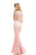 Johnathan Kayne - 6029 Battenberg Lace Mermaid Gown  in Pink