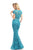 Johnathan Kayne - 6029 Battenberg Lace Mermaid Gown  in Green