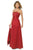Alexia Designs - 602 Strapless Pleated A-Line Dress In Red