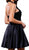 Nox Anabel - 6217 Illusion Laced Halter Short Prom Dress