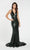 Alyce Paris - 60302 Plunging Halter Sequined Mermaid Gown In Green