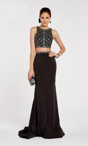 Alyce Paris - 60306 Two Piece Beaded Jewel Evening Gown In Black