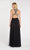 Alyce Paris - 60310 Halter Neck Chiffon Romper Dress In Black and Neutral