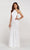 Alyce Paris - 60312 Beaded Halter Stretch Crepe Trumpet Dress In White