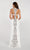Alyce Paris - 60312 Beaded Halter Stretch Crepe Trumpet Dress In White