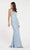 Alyce Paris - 60314 Diamond Lace Sleeveless Low V Back Fitted Dress In Blue