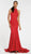 Alyce Paris - 60317 Diamond Lace High Halter Trumpet Dress In Red