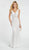 Alyce Paris - 60319 Diamond Lace V-neck Trumpet Dress In White