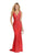 Alyce Paris - 60319 Diamond Lace V-neck Trumpet Dress in Red