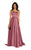 Alyce Paris - 60326 Strapless Sweetheart Silk Satin Gown in Pink and Gold