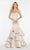 Alyce Paris - 60338 Strapless Sweetheart Brocade Ruffled Mermaid Dress In Neutral