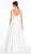 Alyce Paris - 60339 Sleeveless Bateau Neck Flowy Jacquard A-line Dress In White