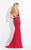 Rachel Allan  - 6035 Two Piece Fitted Jersey Dress in Red