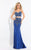Rachel Allan  - 6035 Two Piece Fitted Jersey Dress in Blue