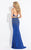 Rachel Allan  - 6035 Two Piece Fitted Jersey Dress in Blue