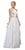 Eureka Fashion - 6036 Appliqued Halter Asymmetrical Cascade Gown In White
