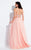 Rachel Allan  - 6036 Two Piece Square A-line Dress in Pink