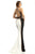 Johnathan Kayne - 6036 Contrasting Sheer Illusion Mermaid Gown in Black and White