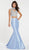 Alyce Paris - 60370 Two Piece High Neck Trumpet Gown In Blue