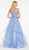 Alyce Paris - 60373 Off Shoulder Beaded Lace Top Tulle Prom Dress In Blue
