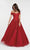 Alyce Paris - 60376 Beaded Lace Applique Off-Shoulder Ballgown In Red