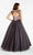 Alyce Paris - 60378 Embellished Bateau Tulle Ballgown In Gray and Pink