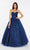 Alyce Paris - 60382 Strapless Mikado Sweetheart Tulle Ballgown In Blue