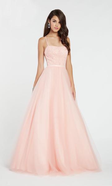 Alyce Paris - 60385 Sleeveless Pearl Beaded Tulle Ballgown In Pink