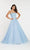 Alyce Paris - 60384 Strapless Ballgown with Detachable Bow In Blue
