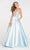 Alyce Paris - 60387 Beaded Sweetheart Mikado A-line Dress In Blue
