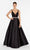 Alyce Paris - 60390 Beaded Deep V-neck Silk Satin A-line Dress In Black